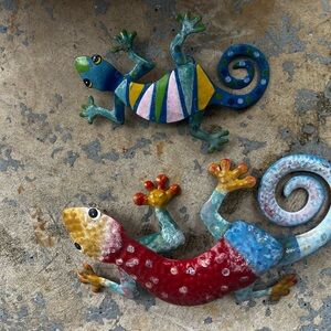 Vibrant Gecko Wall Art Set